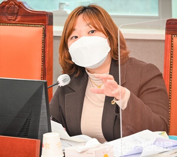 전자영 의원이 14일 열린 경기도행정사무감사에서 안전관리실을 대상으로 안전사고를 예방하기 위한 지휘 본부 역할을 해야 한다고 주문했다.
