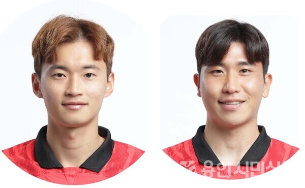 용인시축구센터 출신 김진수(왼쪽), 윤종규 선수가 2022 카타르 월드컵 최종 명단에 들었다.