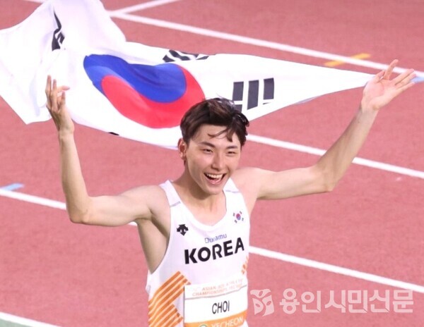 용인특례시청 직장운동경기부에 입단한 남자 육상 높이뛰기 최진우 선수.