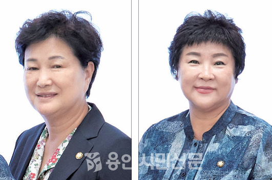 금품 수수 의혹에 연루된 용인특례시의회 더불어민주당 남홍숙(왼쪽), 장정순 의원.